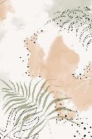 Panoramic vegetal watercolor wallpaper