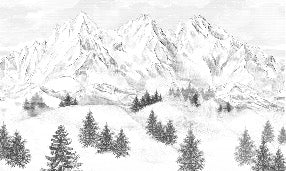 Papier peint montagne sommets de Chamonix