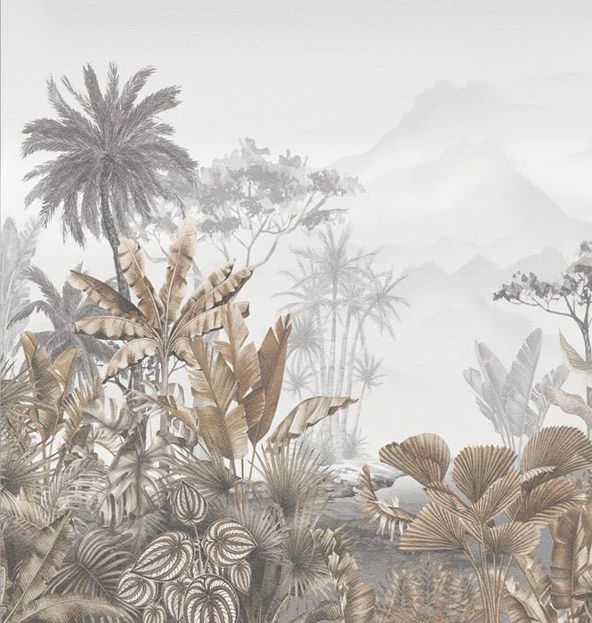 Papier peint tendance tropical sepia