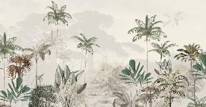 Papier peint panoramique jungle eden vert, XXL, tendance