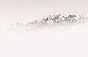 Papier peint matin brumeux Mont Blanc