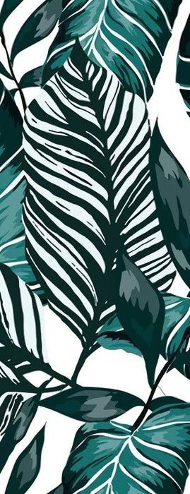 Papier peint intissé feuille couleur bleu paon, XXL, tendance