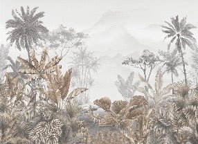 Papier peint tendance tropical sepia
