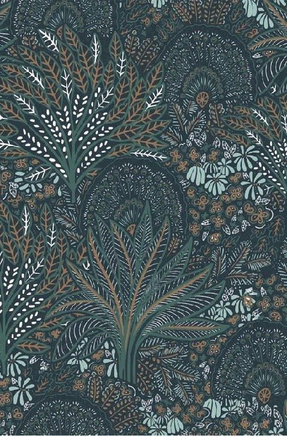 Papier peint wc roue du paon végétale, XXL, tendance