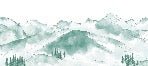 Aravis mountains wallpaper mint green