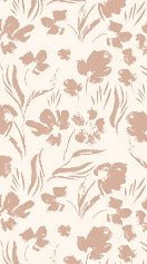 Papier peint fleur beige poudré
