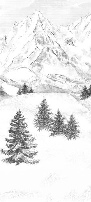 Papier peint montagne sommets de Chamonix