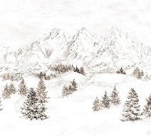 Papier peint montagne massif des Alpes, XXL, tendance