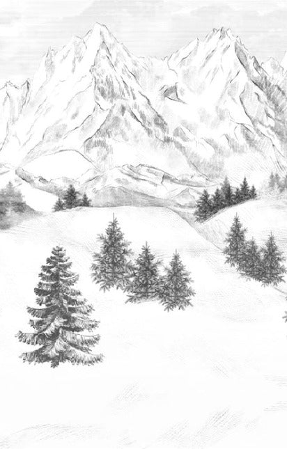 Papier peint montagne sommets de Chamonix