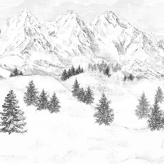 Papier peint montagne sommets de Chamonix