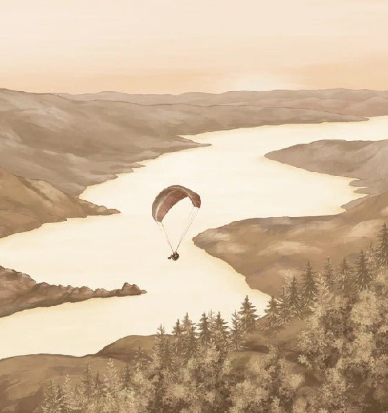 Papier peint col de la Forclaz sépia light, XXL, tendance