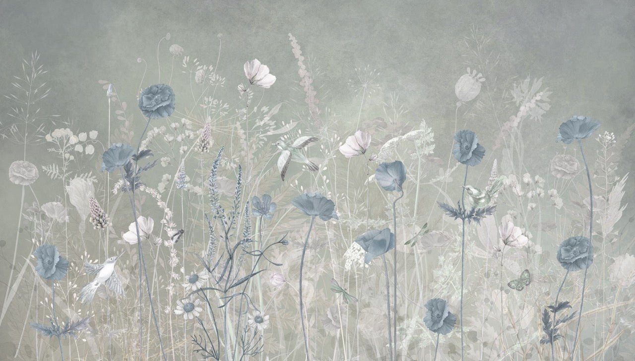 Papier peint contemporain fleur azura