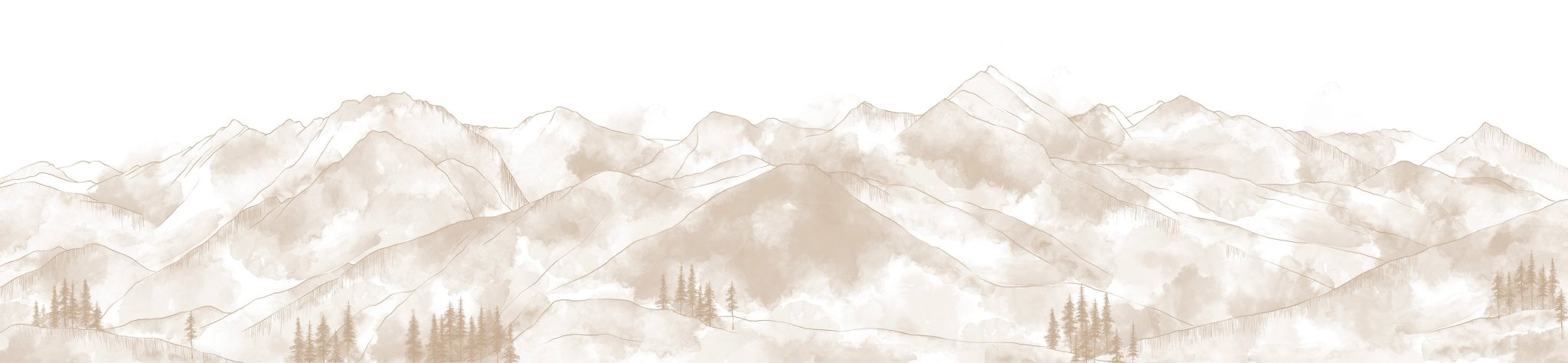 Panoramic Aravis sepia wallpaper