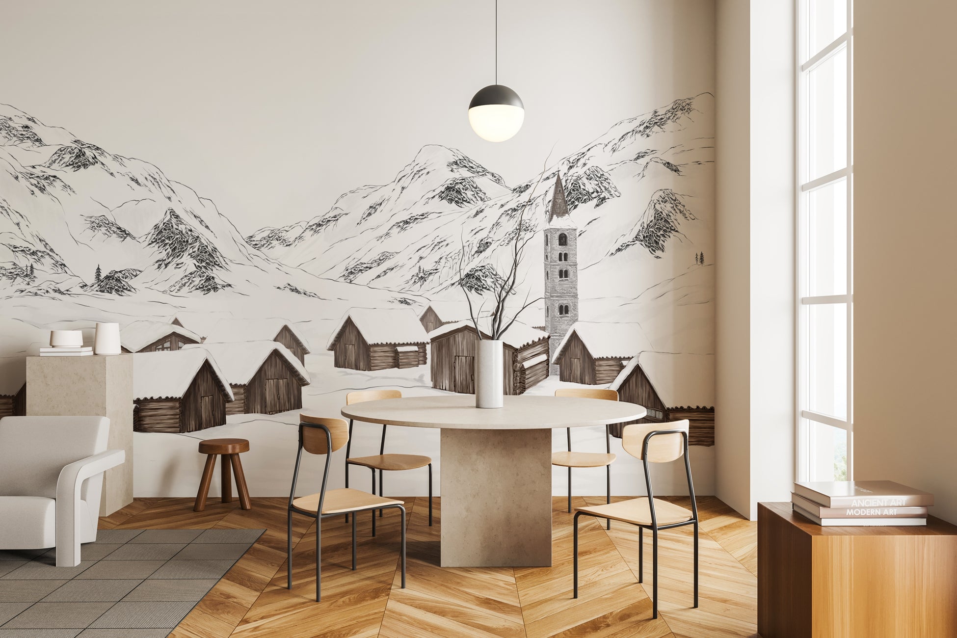 Val d'Isère village wallpaper