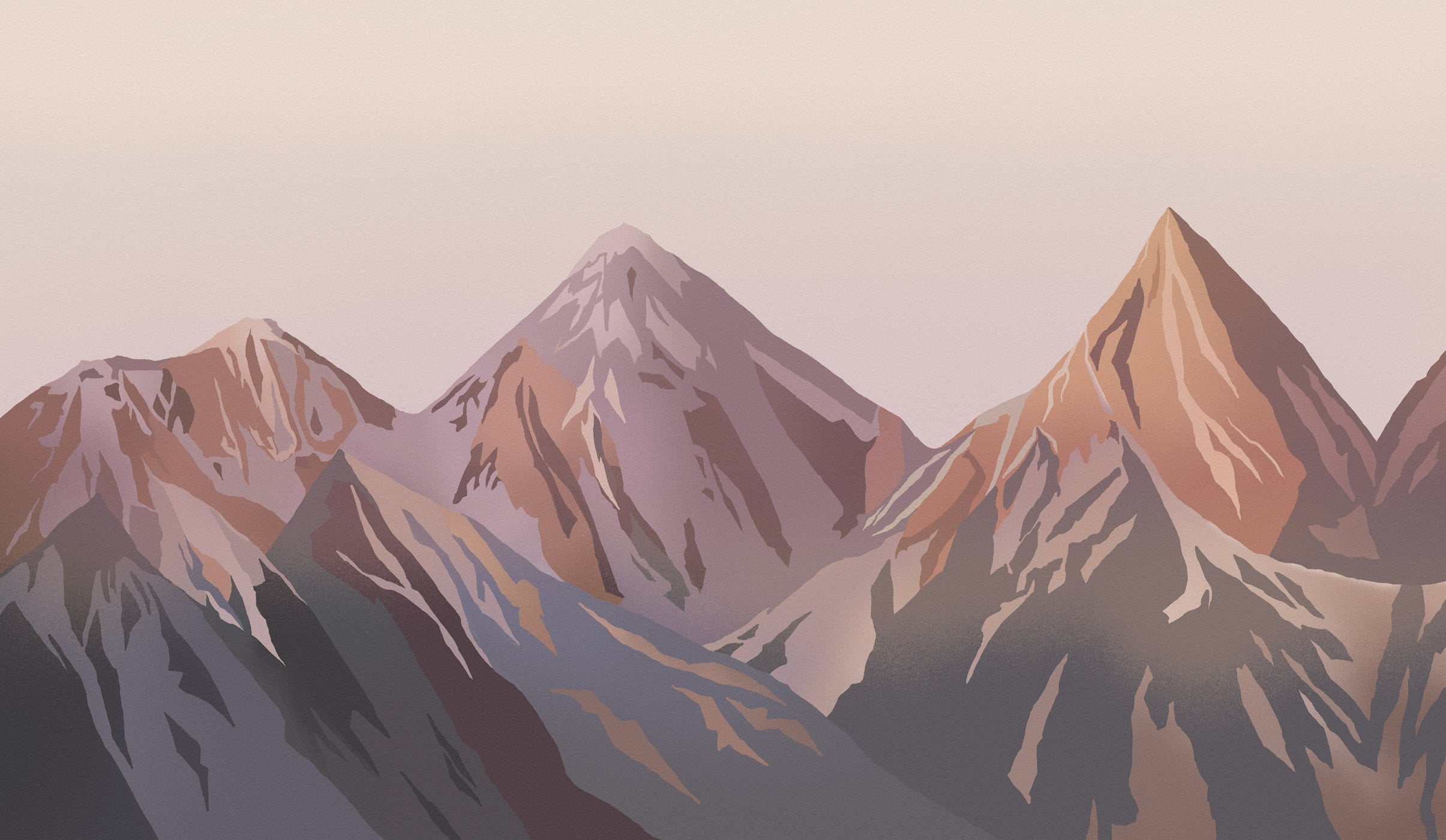 Papier peint panoramique - Lumière sur les cimes