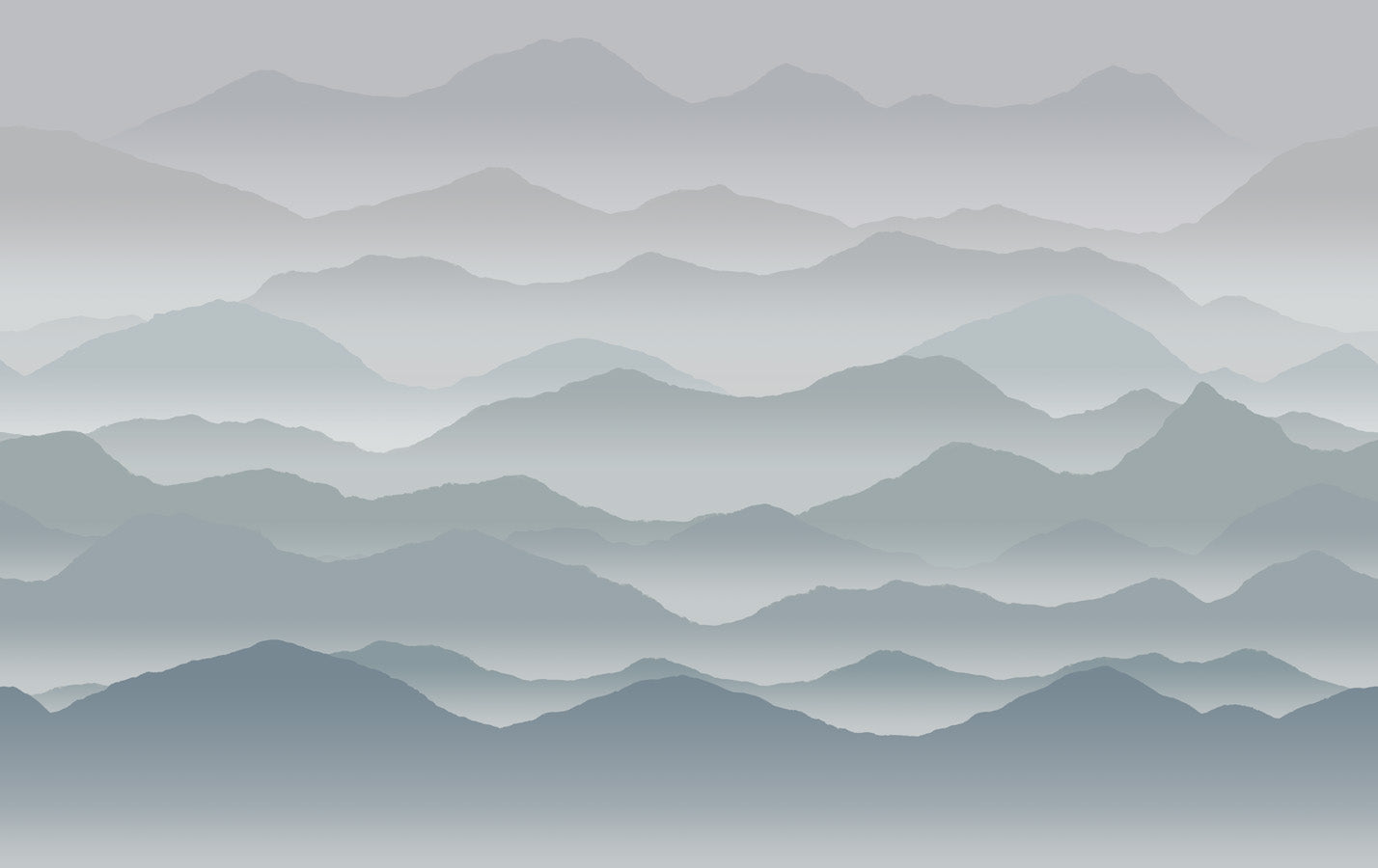 Papier peint panoramique cimes mist, mural concept, tendance