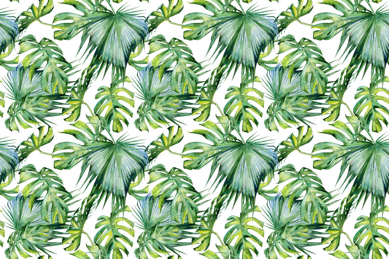 Papier peint toilette Feuillages Vert, mural concept, tendance