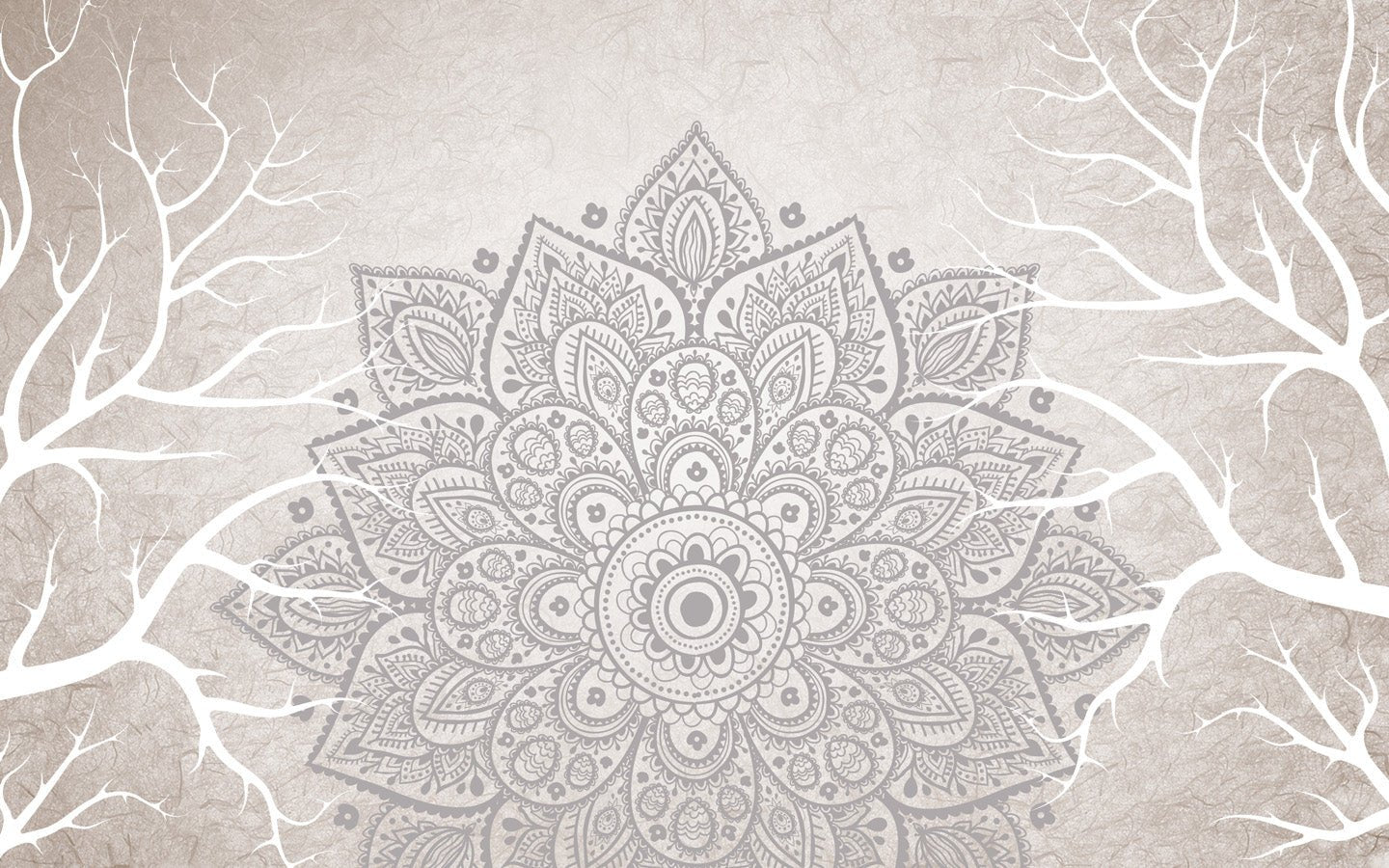 Papier peint intissé mandala bohème indien, mural concept, tendance