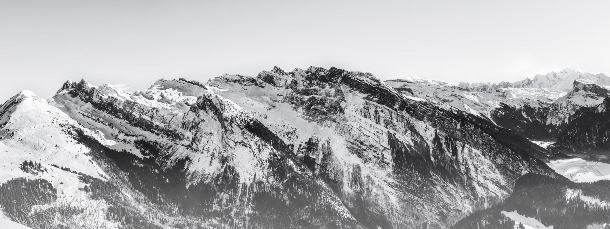 Papier peint restaurant montagne grand massif, mural concept, tendance