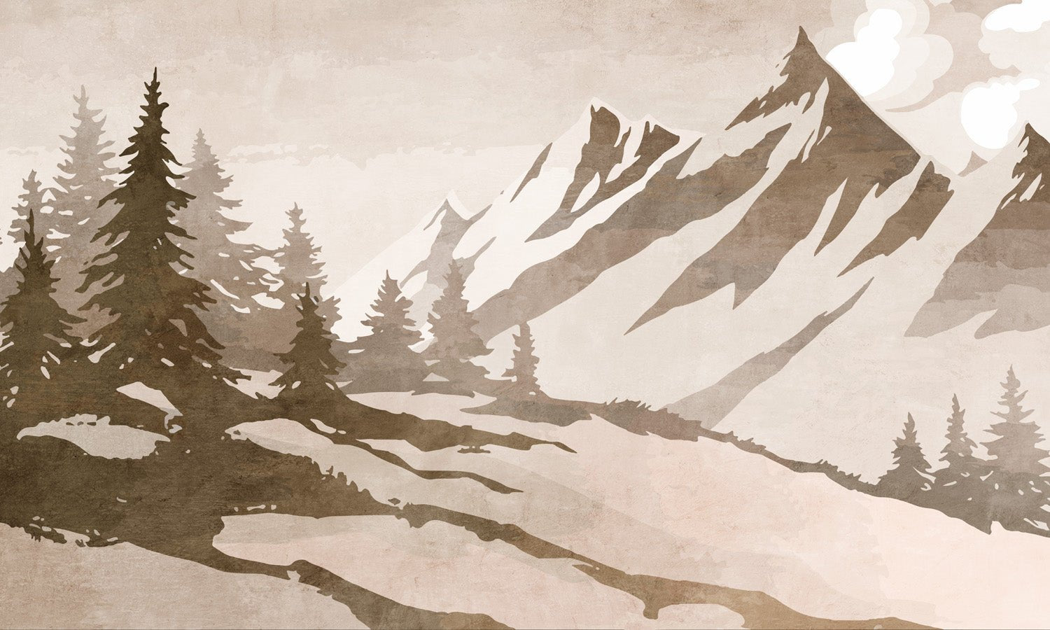 Papier Peint Montagne : Design Élégant et Naturel | MuralConcept