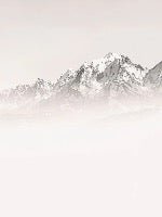 Papier peint matin brumeux Mont Blanc