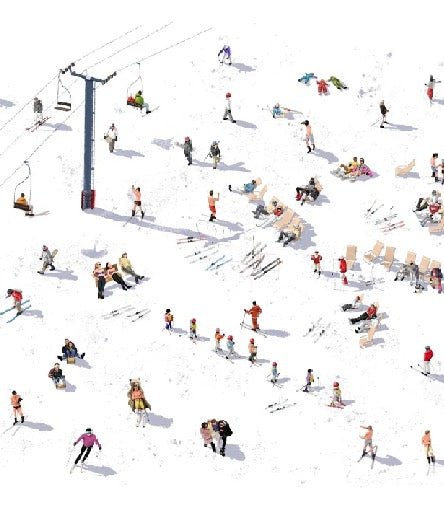 Papier peint panoramique après ski, XXL, tendance