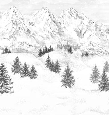 Papier peint montagne sommets de Chamonix