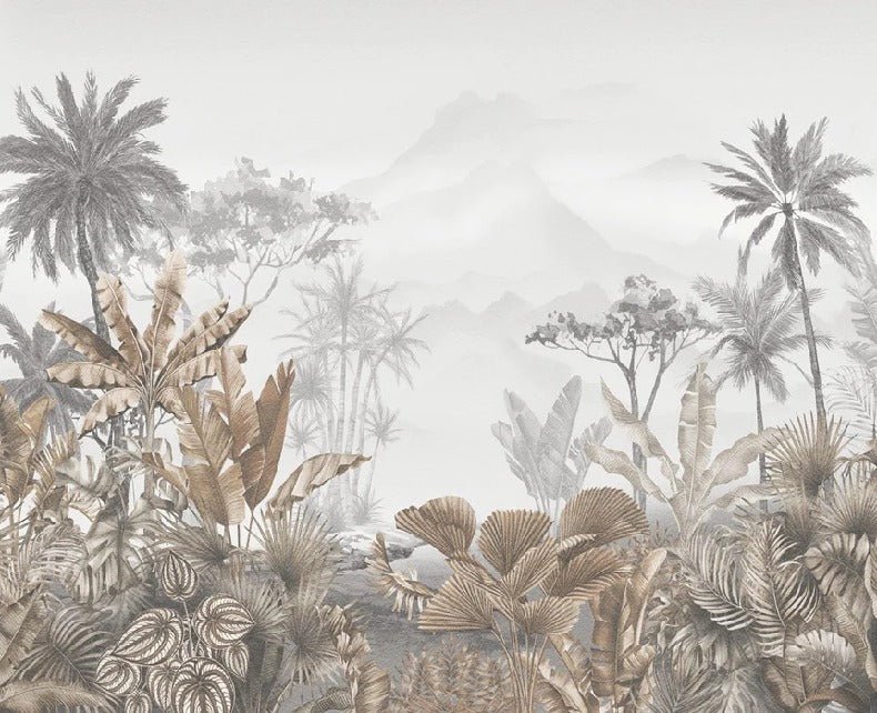 Papier peint tendance tropical sepia