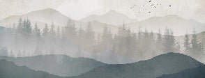 Papier peint panorama nature noir et blanc, XXL, tendance