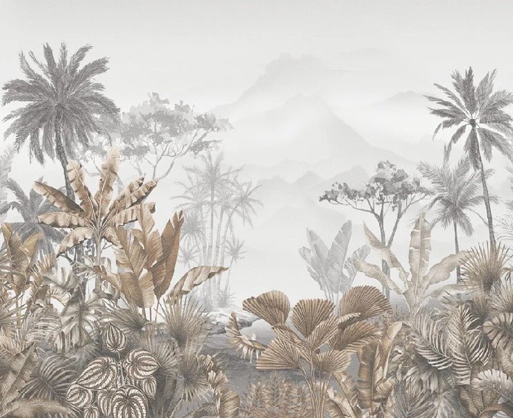 Papier peint tendance tropical sepia