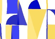 Papier peint Memphis style majorelle