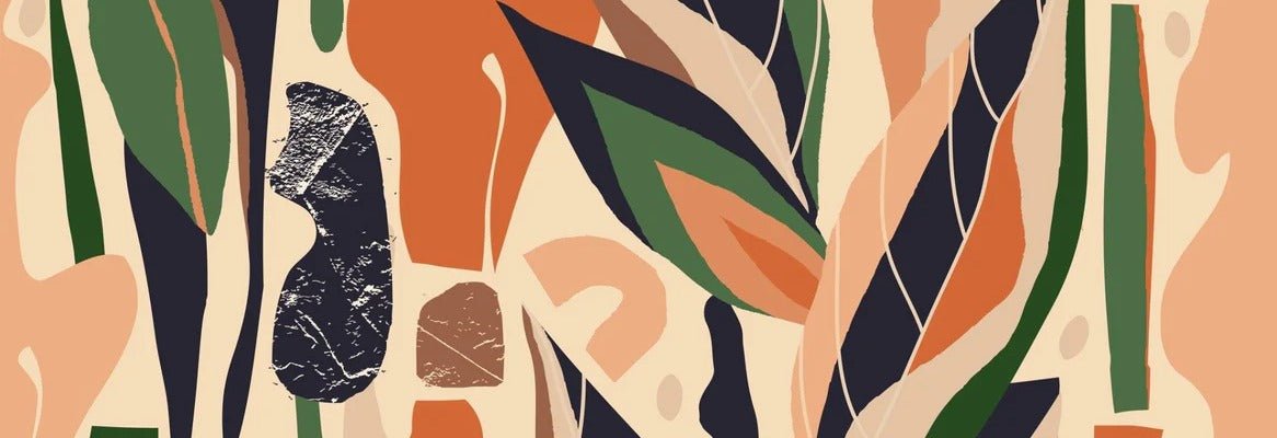 Papier peint mur végétal abstrait, XXL, tendance