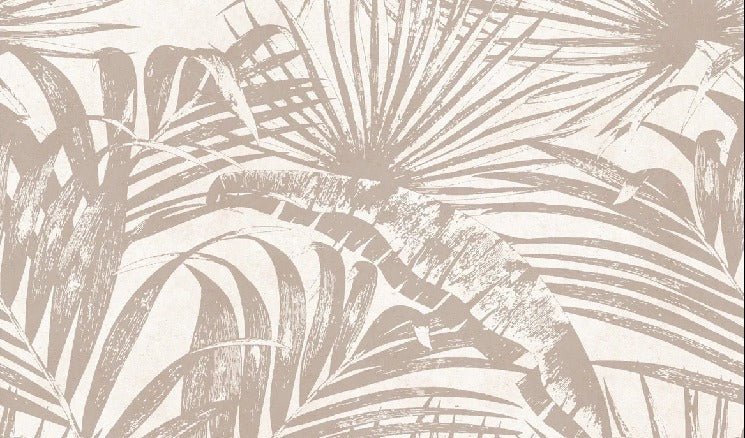 Papier peint monochrome jungle feuille