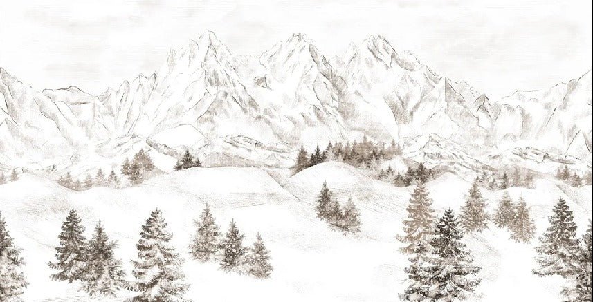 Papier peint montagne massif des Alpes, XXL, tendance