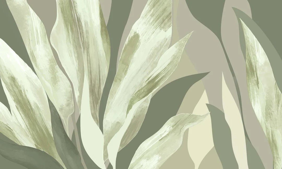 Papier peint étoffe vert, XXL, tendance