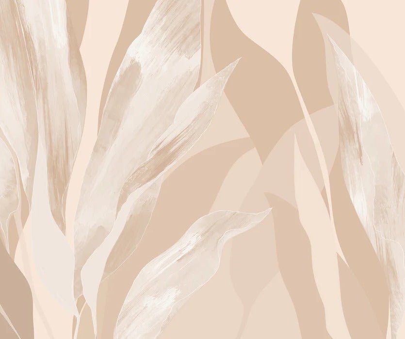 Papier peint étoffe florale beige, XXL, tendance