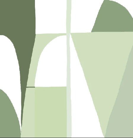 Papier peint Memphis style vert