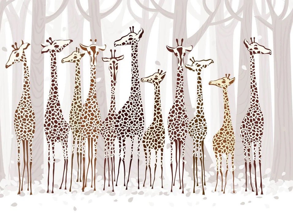 Papier peint Élégantes Girafes