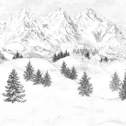 Papier peint montagne sommets de Chamonix