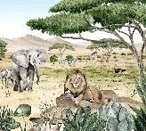 Papier peint enfant savane secrète