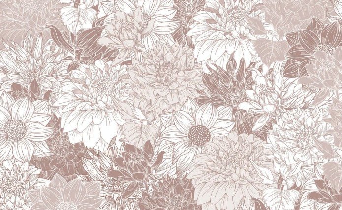 Papier peint fleur Dahlia