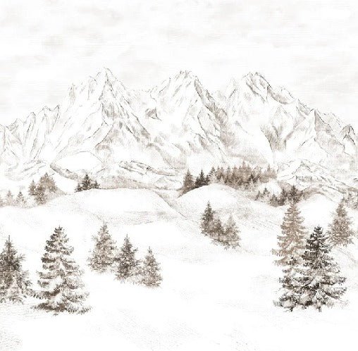 Papier peint montagne massif des Alpes