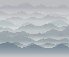 Papier peint panoramique cimes mist