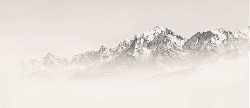 Papier peint Mont Blanc dans la brume sépia, XXL, tendance