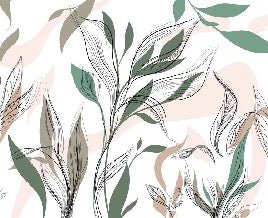 Papier peint panoramique fleur graphique