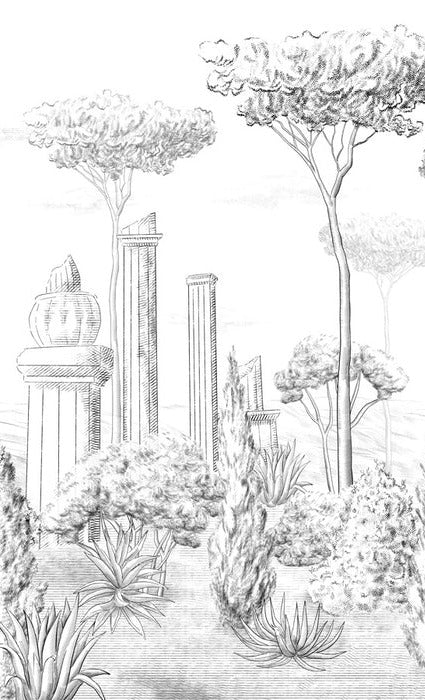 Papier peint style romain pinède, XXL, tendance