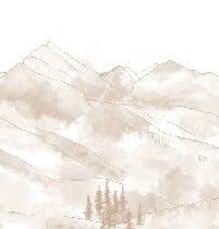Papier peint panoramique Aravis sépia