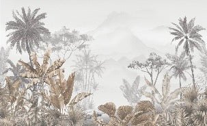 Papier peint tendance tropical sepia