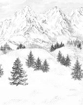 Papier peint montagne sommets de Chamonix