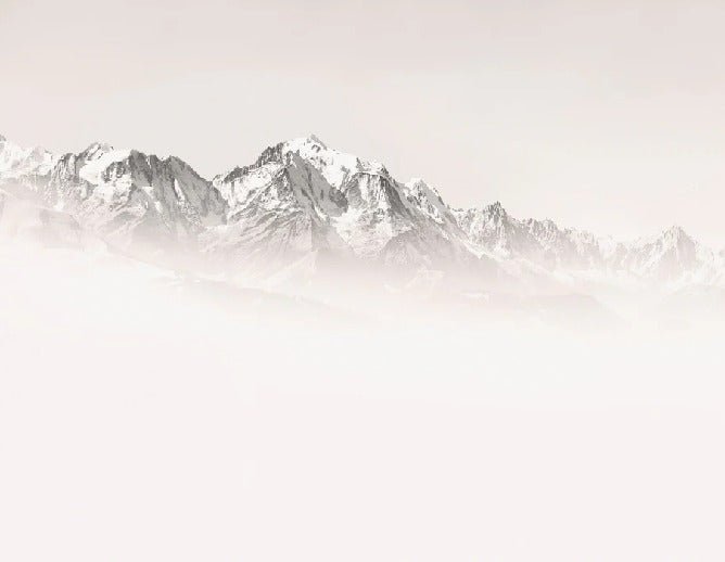 Papier peint matin brumeux Mont Blanc